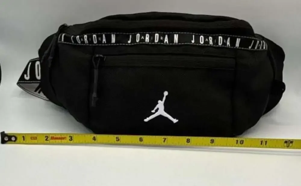 Jordan Air Jordan Crossbody Sling Bag Fanny Pack Black White 9A0092-023